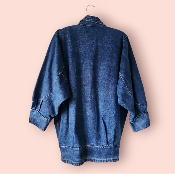 Vintage Designs Limited Southwestern Denim Jacket Oversized‎ - Picture 4 of 13